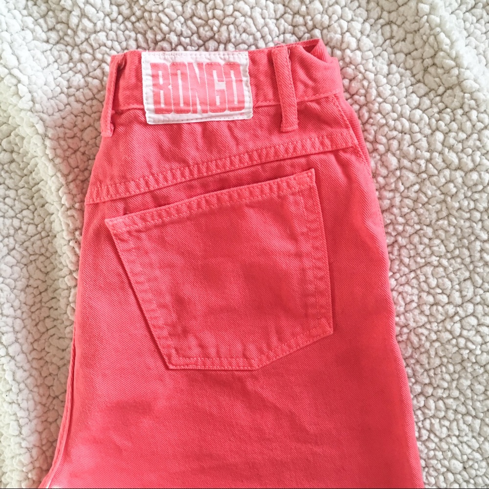 [vintage] Bongo high waisted button up pink shorts